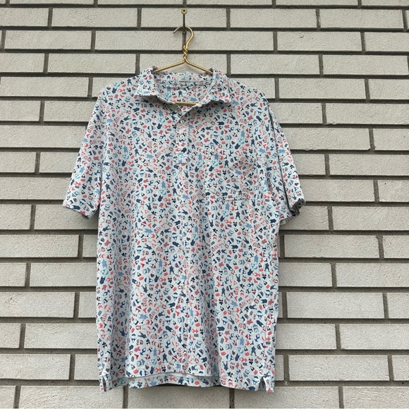 JOHNNIE-O The Kini Polo Shirt Bikini Print Preppy - Picture 1 of 12